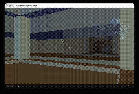 DOOM rendered by PHP compiled with Elephc