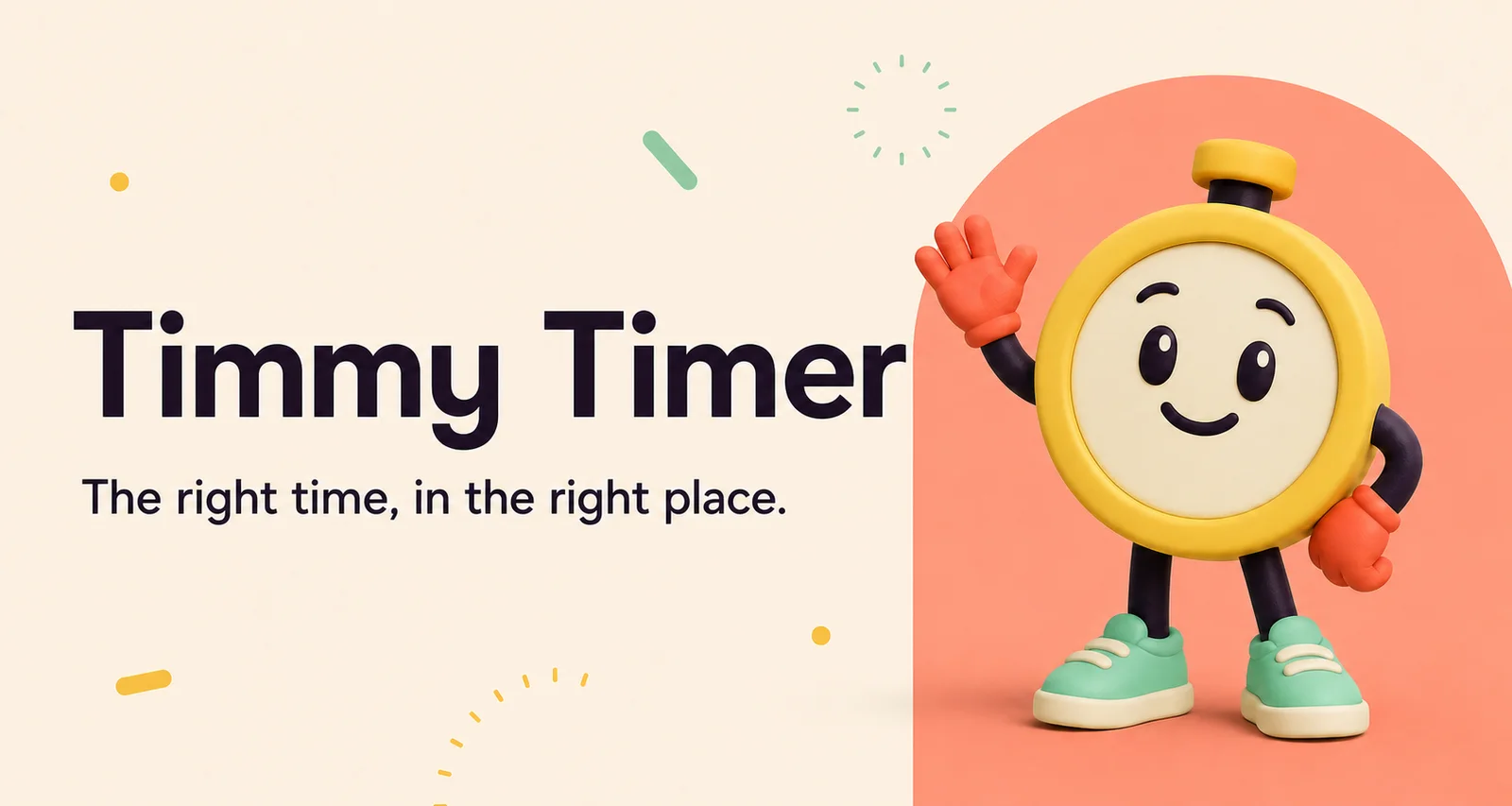 Timmy Timer mascot and product tagline